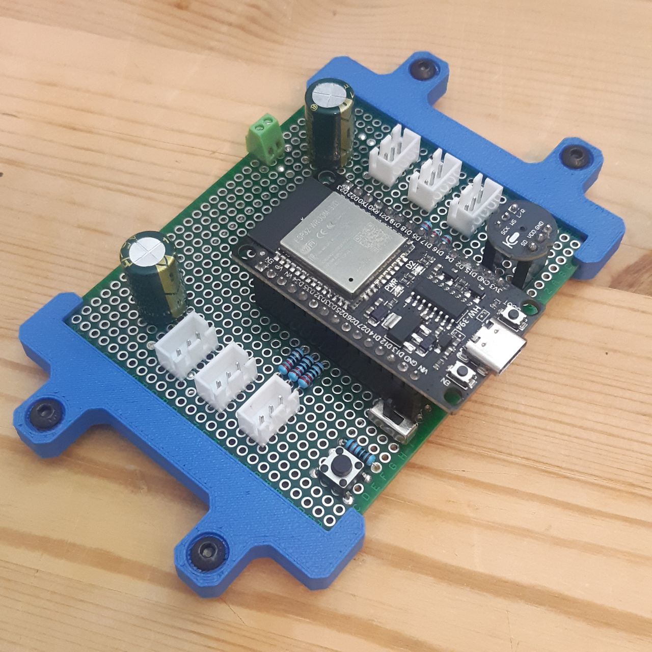 Front of the soldered protoboard