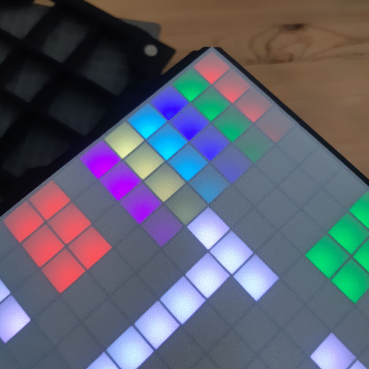 Display panel attempt with white PLA