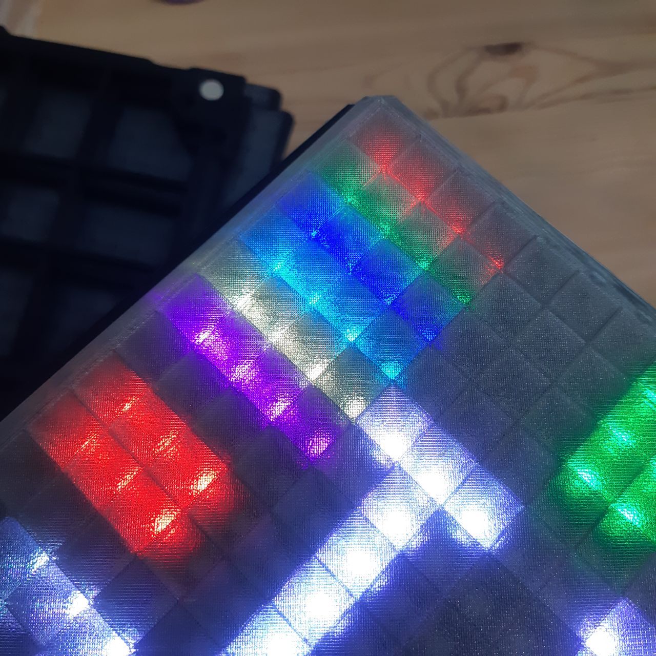 Display panel attempt with gray translucent PETG